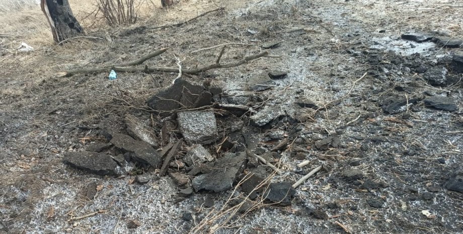 Взрыв мины, война на Донбассе.