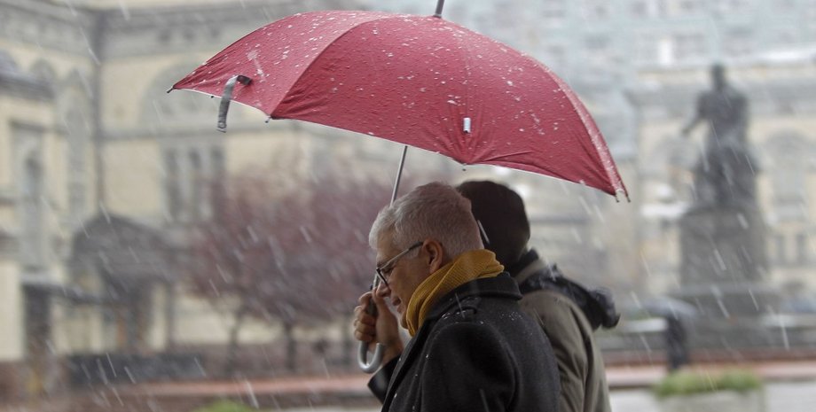 мокрый снег, снег, осадки, погода, зима