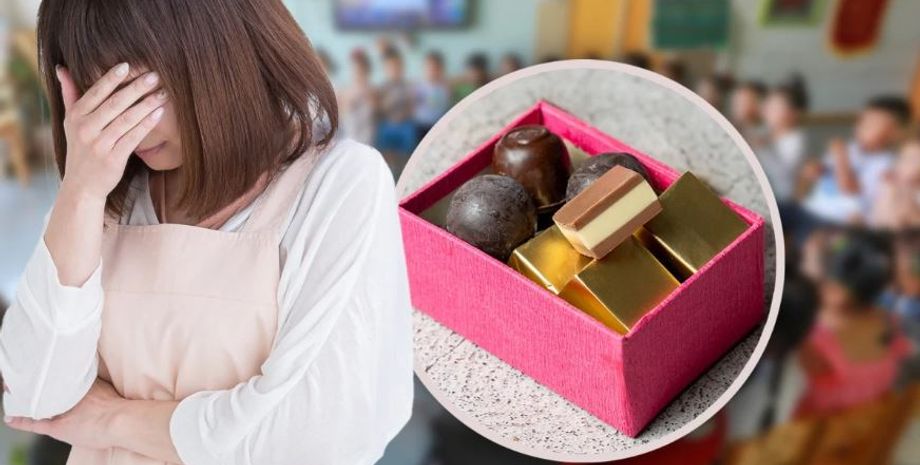 Директорку садочка звільнили за хабар від учня, коробка цукерок, подарунок для вчительки