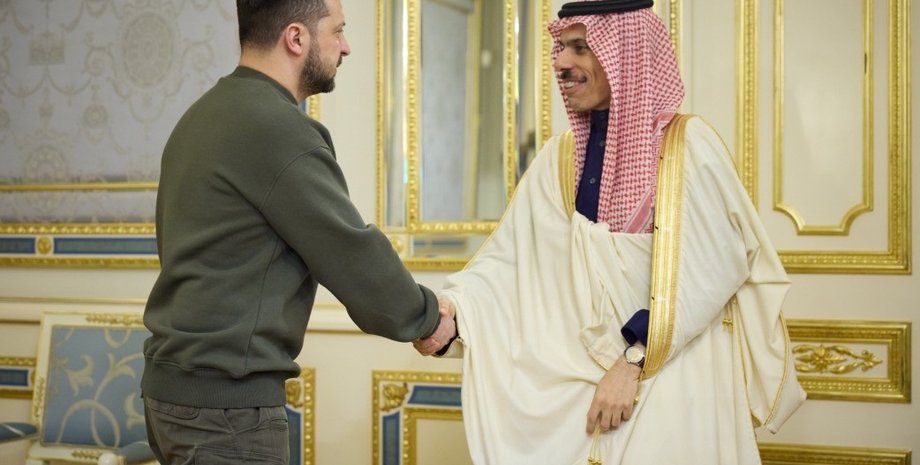 Фейсал бін Фархан Аль Сауд, саудівський принц, саудівська аравія, владимир зеленський, андрей ермак, гуманітарна допомога, допомога українці