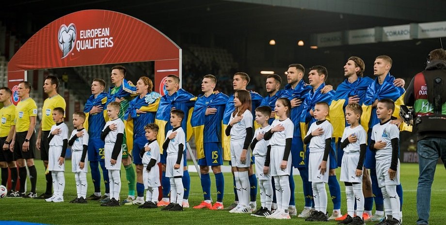 Сборная Украины перед матчем в Азербайджане