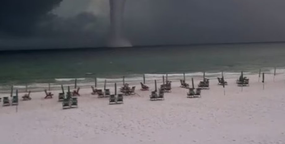 смерч, море, океан, пляж, погода