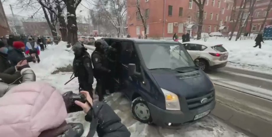 Юлія Навального, Москва, акція протесту, затримання