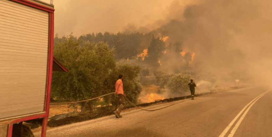 пожежі в Греції, лісові пожежі