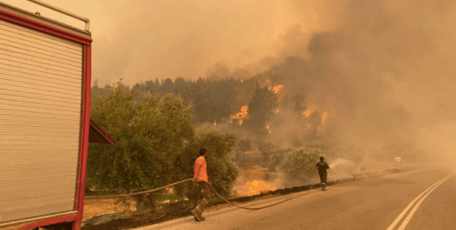 пожары в греции, лесные пожары