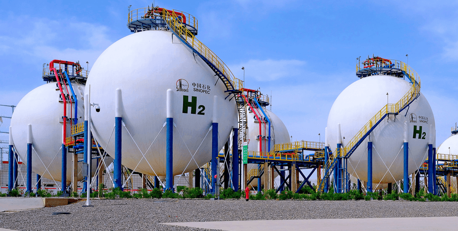 Резервуари з воднем компанії Sinopec у Китаї