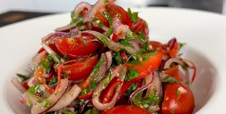 салат к шашлыку, маринованные овощи, блюда к шашлыку, блюда для пикника