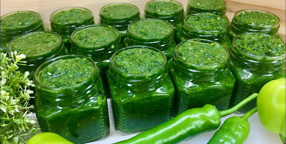 зеленая аджика, рецепты