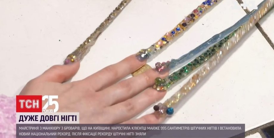 ногти, рекорд, маникюр