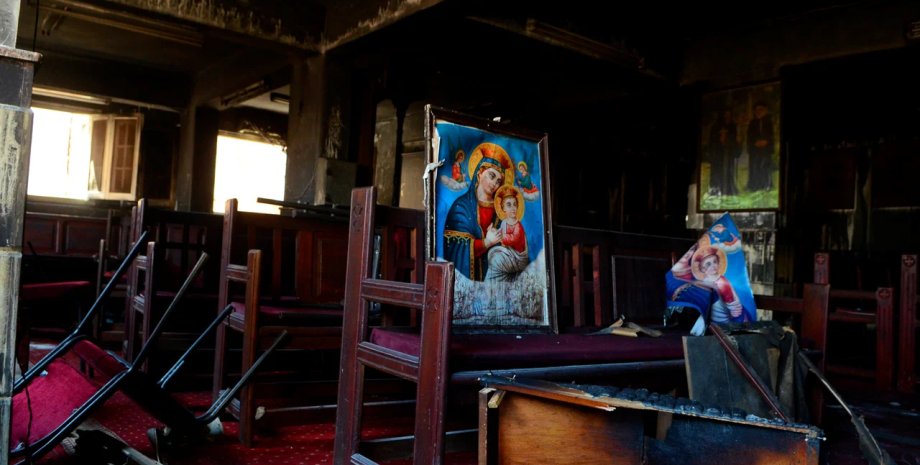 пожар в Гизе, пожар в церкви Абу Сифин, пожар в Египте