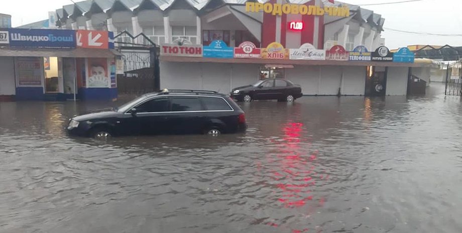 Хмельницкий, непогода, ливень,