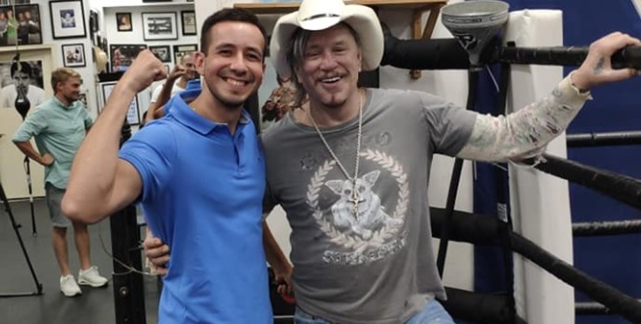 Юрий Гула и Микки Рурк/Фото: facebook.com/yura.gyla