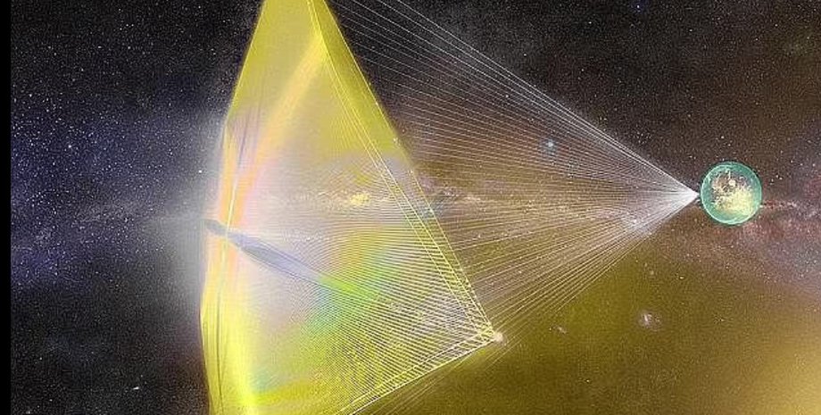 Космический корабль, парус, лазеры