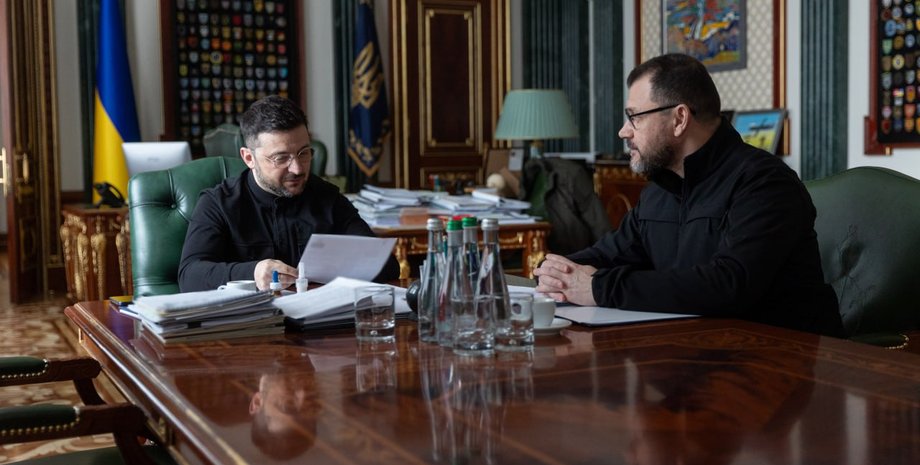 Встреча Владимира Зеленского и Игоря Клименко и Владимира Клименко