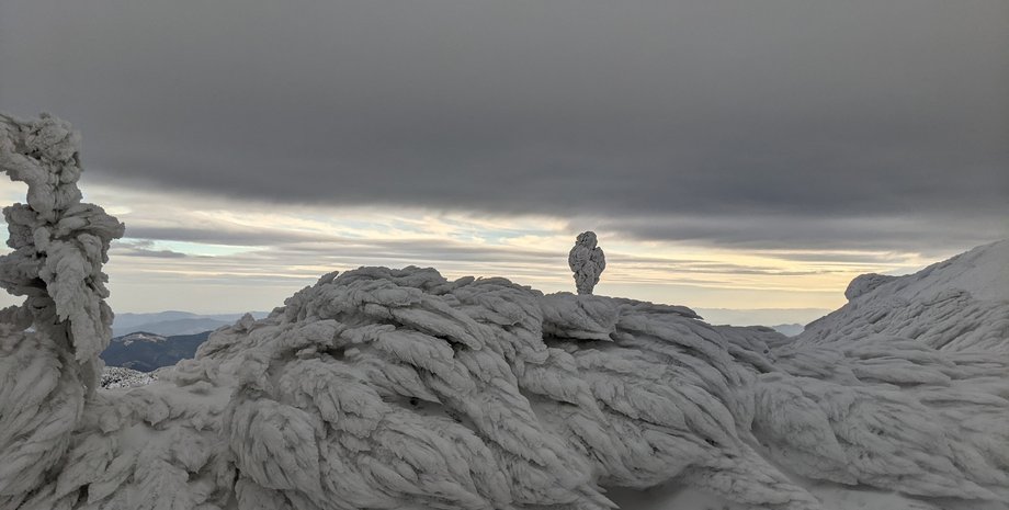 снег, карпаты