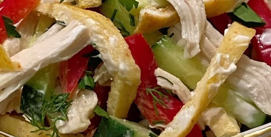 салат, салат с курицей, кулинарные рецепты