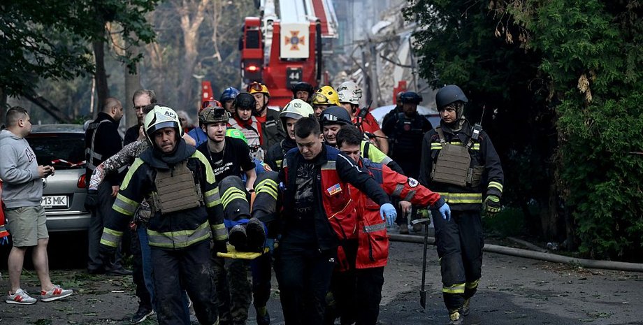 Удар беспилотниками Киев