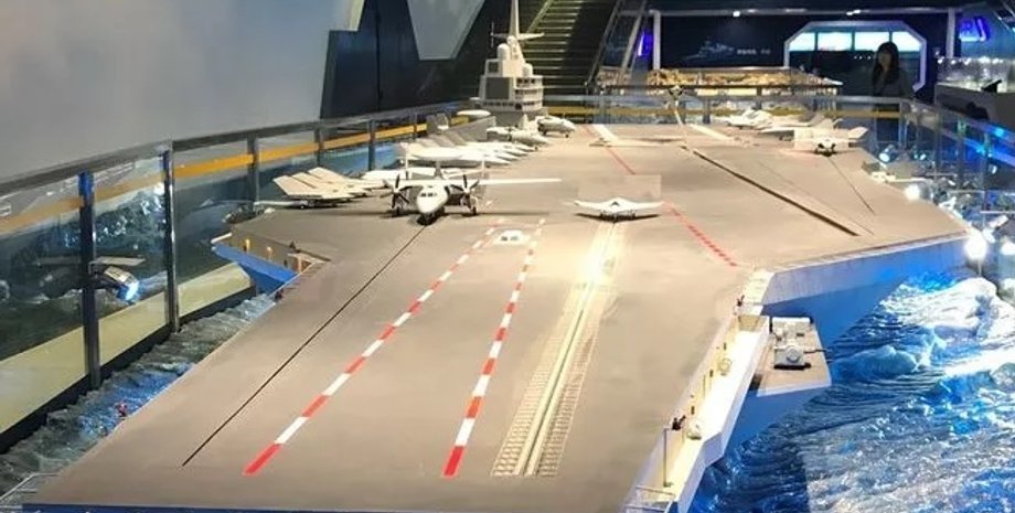 Макет авианосца с беспилотниками в военном музее КНР / Фото с сайта: popsci.com