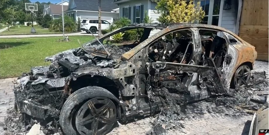 Mercedes, Mercedes-Benz, Mercedes-Benz EQE, Пожар, Пламя, Возгорание, Авто, Автомобили, Электромобили, Фото