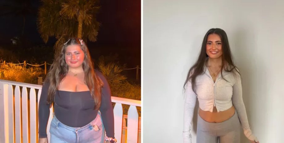 Женщина сбросила вес, потрясла соцсети, естественное похудение, лишний вес, потеря веса, без медикаментов, находила утешение в еде, звезда TikTok