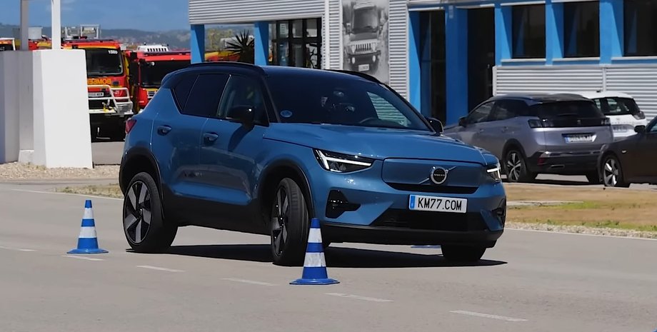 Volvo, Volvo XC40, Volvo XC40 Recharge, Электрокроссовер, Кроссовер, Управляемость, Авто, Автомобили, Лосиный тест