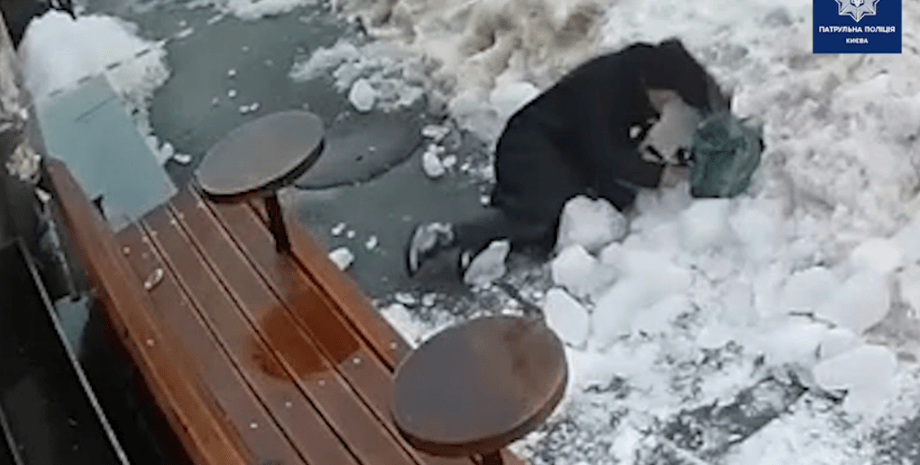 Киев, снег, крыша, лед, снег