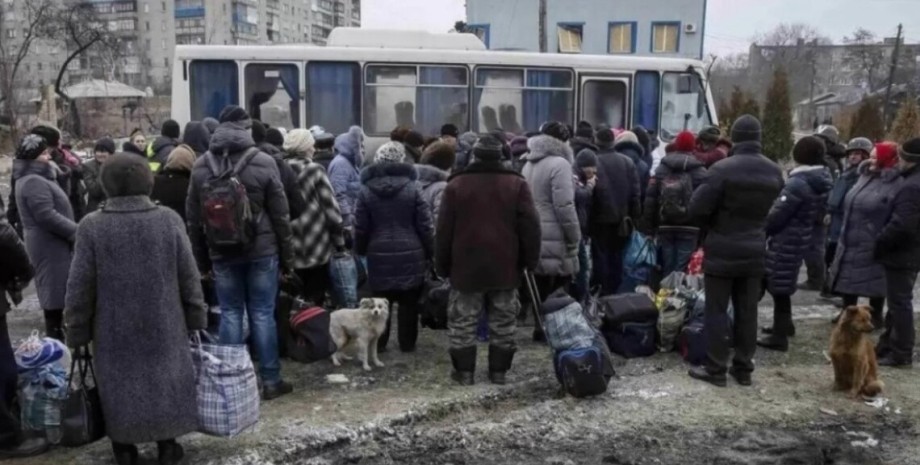 беженцы, автобус, эвакуация