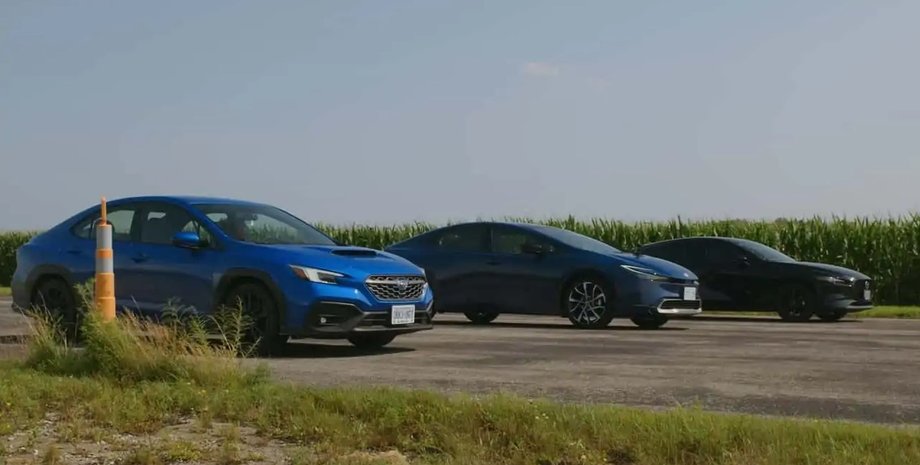 Toyota Prius, Mazda 3, Subaru WRX, Авто, Автомобили, Гонки, Заезд, Драг-рейсинг, Видео