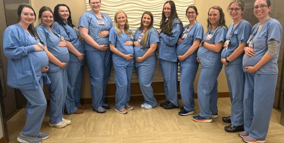 Одновременная беременность медсестер в американской больнице, смешные случаи из жизни, роды, больница, курьезы, приколы