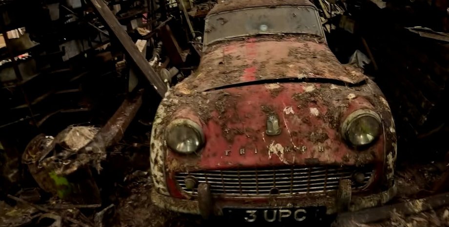 Triumph TR3, ретро авто, брошенные авто