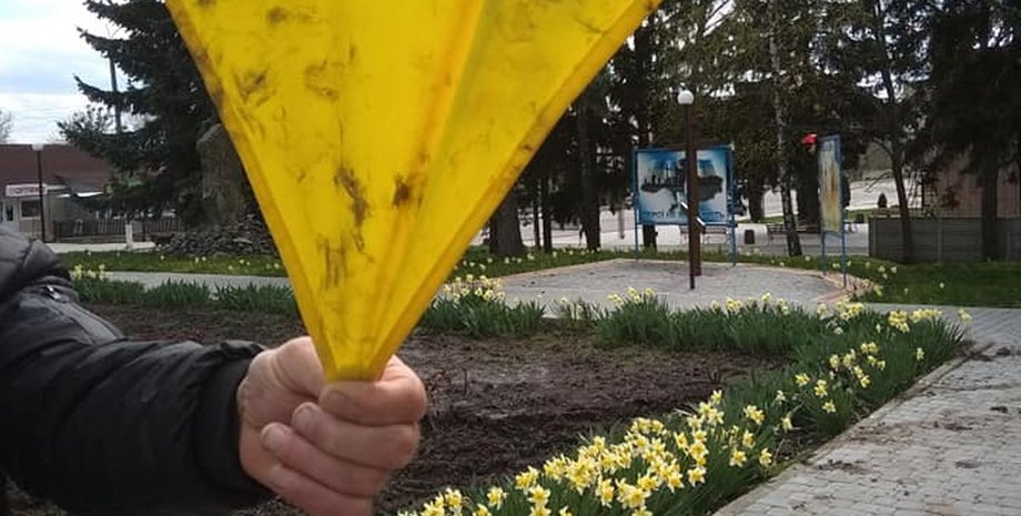 Винница, флаг, флаг Украины, надругательство,