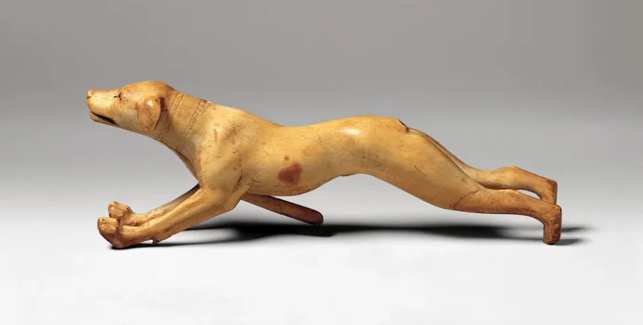 статуэтка, собака, артефакт, слоновая кость, Древний Египет