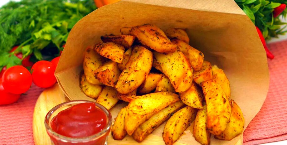 Картопля по-селянськи, картопля в духовці, картопля як у макдональдсі, смачна картопля
