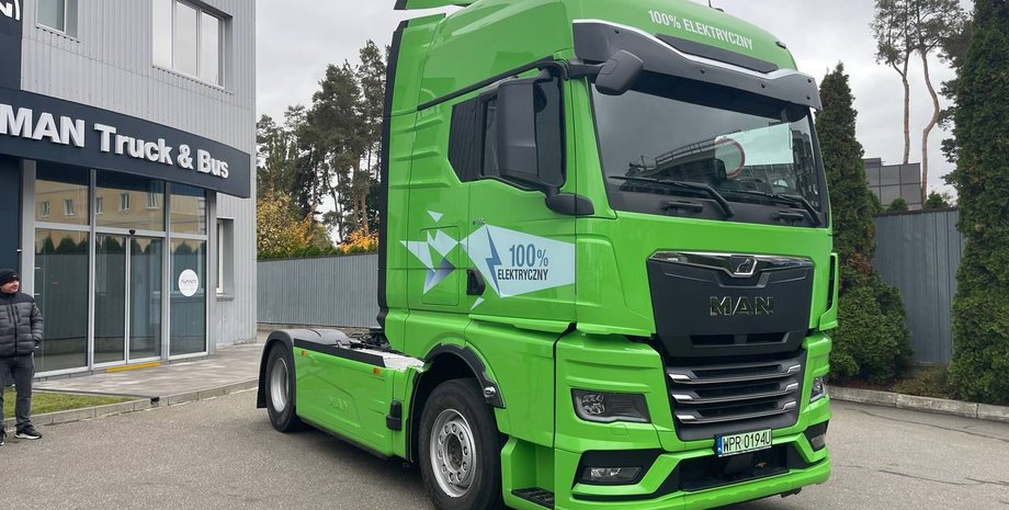 електрична вантажівка MAN