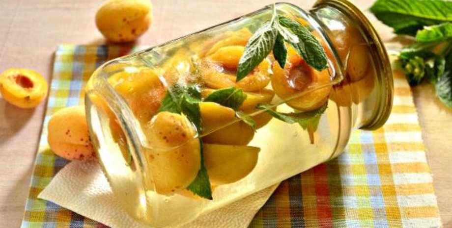 компот из абрикосов, мохито, закатки на зиму