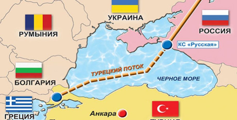 Схема газопровода "Турецкий поток" / Полит.ру