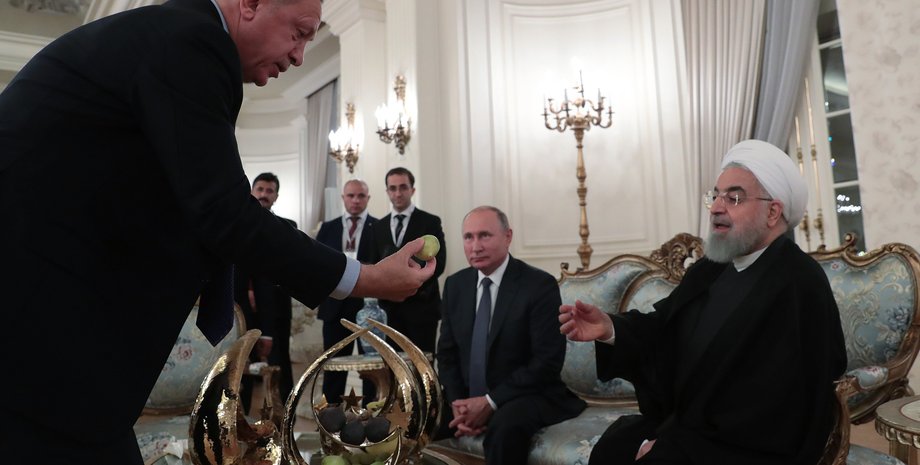 Эрдоган, Путин, Хаменеи, Иран, Турция, Россия, фото