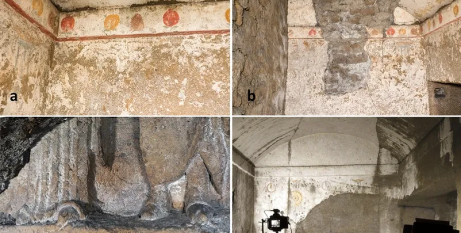 Неаполь, мюонна томографія, космічні промені, прихований підземний некрополь, давньогрецьке місто, археологічні розкопки, поховальні камери, мюонні детектори, стереоскопічна реконструкція, багато прикрашені фрески, скульптури