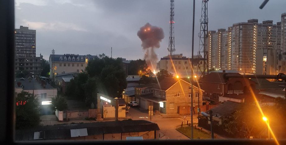 Взрыв дрона, Краснодар