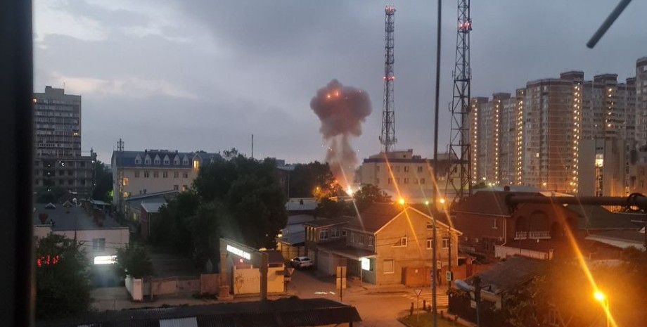 Взрыв дрона, Краснодар