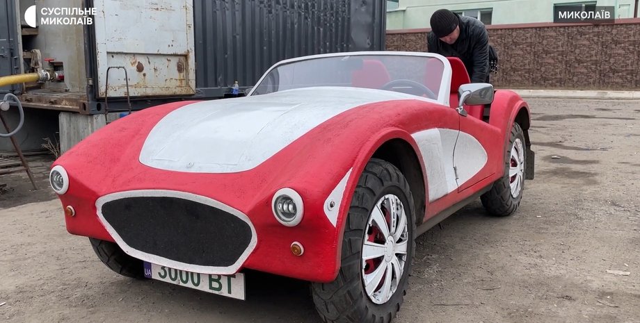 український електромобіль, саморобний електромобіль, електричний кабріолет