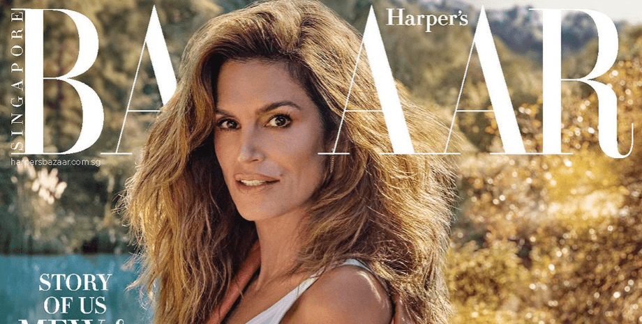 Сінді Кроуфорд, Сінді Кроуфорд фотосесія, Сінді Кроуфорд стиль, обкладинка глянцю, Harper's BAZAAR