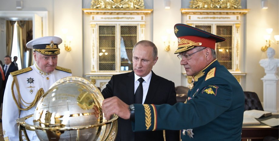 Владимир Путин, Сергей Шойгу, глобус
