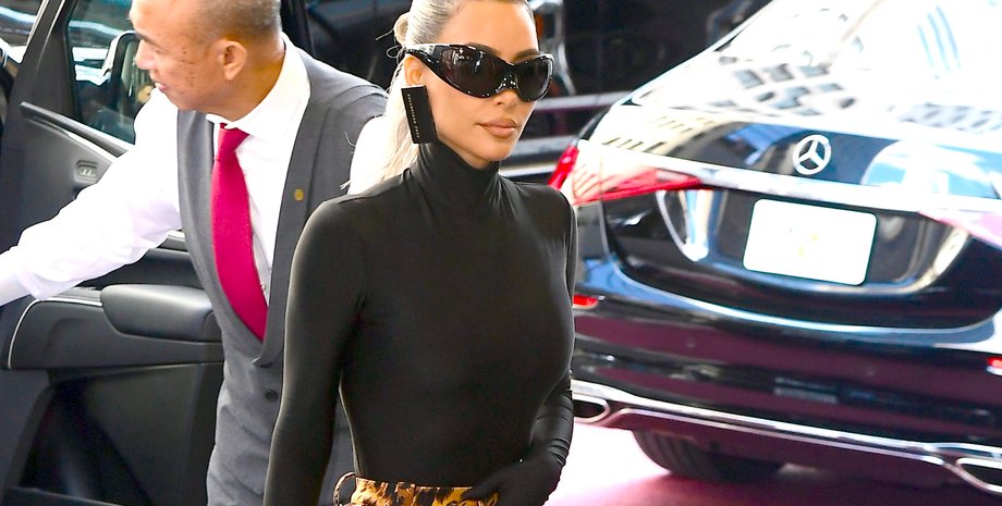 ким кардашьян, модный образ, тигровый принт, тренды осени 2022