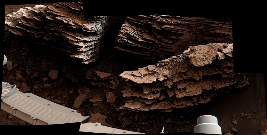 чешуйчатые скалы, Марс, фото