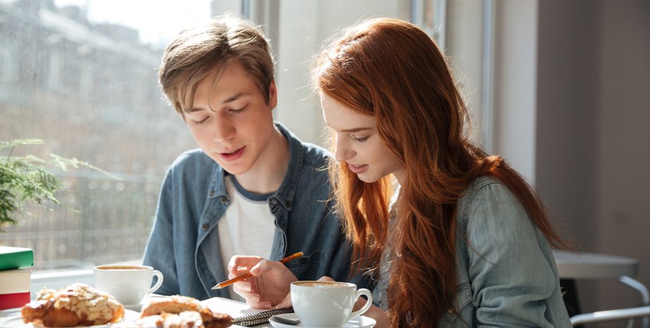 завтрак, утро, кофе, круассан