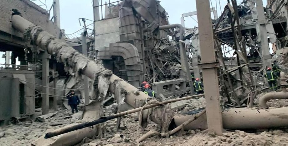 Зруйнована окупантами Охтирська ТЕС, Охтирська ТЕС, ракетний обстріл, енергетика України