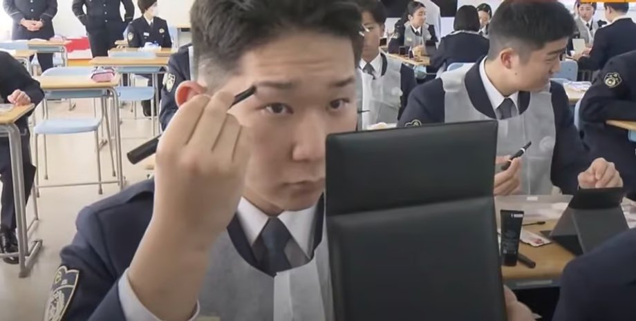 курсант, полиция, макияж