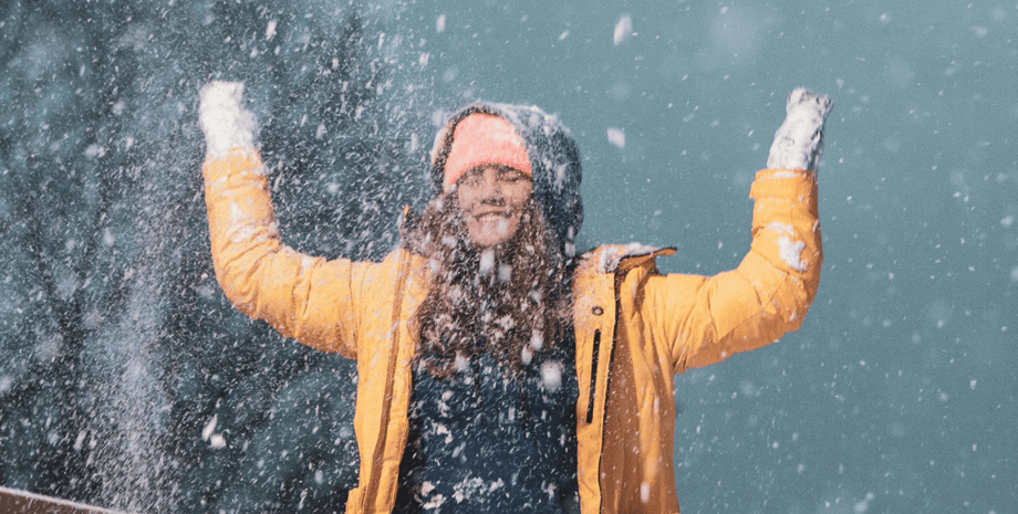 Дівчина взику Жінка, зима