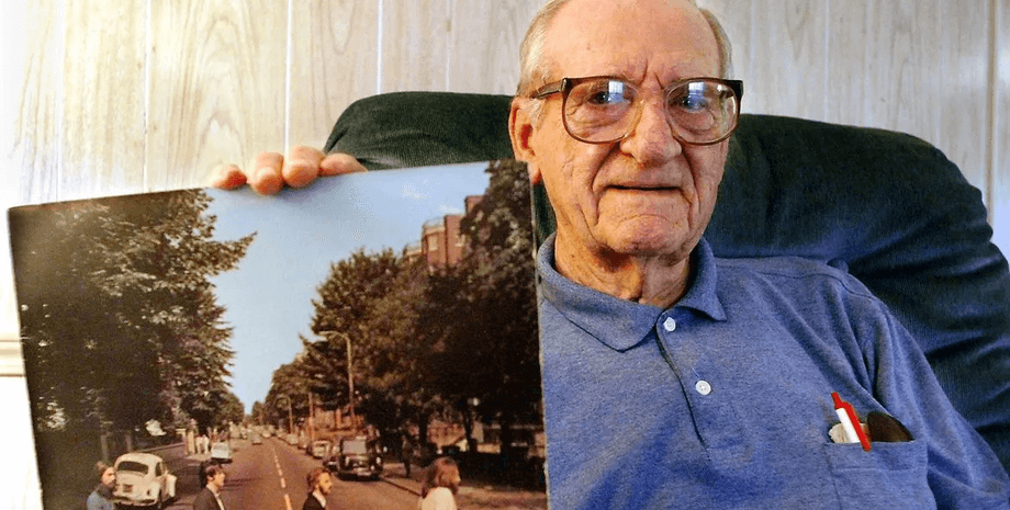 Обложка альбома The Beatles, популярное фото, загадочный человек, обложка, случайно попал на фото, вошел в историю,